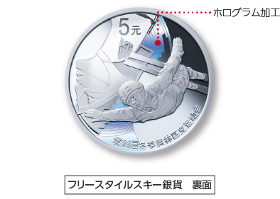 C フリースタイルスキー銀貨 裏面