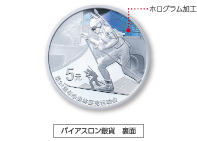 C バイアスロン銀貨 裏面